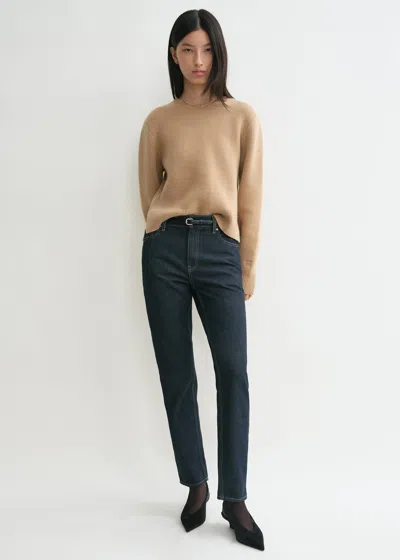 Totême Cropped Crew-neck Knit Camel