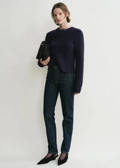 Totême Cropped Crew-neck Knit Navy