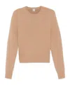 Totême Cropped Crew-neck Sweater In Nude