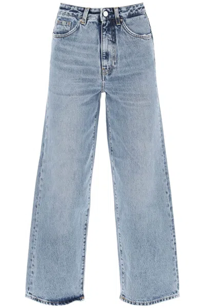 Totême Cropped Flare Jeans In Blue