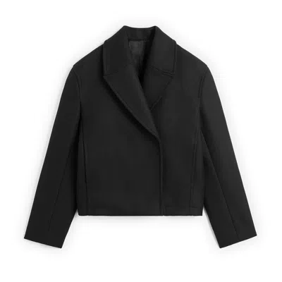 Totême Cropped Peacoat In Black