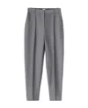 Totême Cropped Pintuck Trousers In Gray