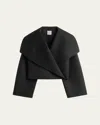Totême Cropped Signature Double Wool Jacket In Black