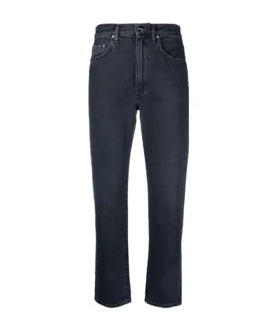 Totême Cropped Slim-fit Jeans In Black