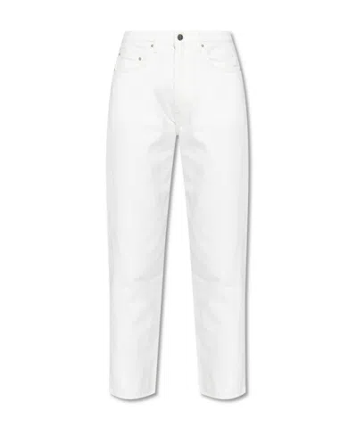 Totême Cropped Straight-leg Jeans In White