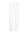 Totême High-waisted Wide Leg Trousers With Slanted Pockets In White