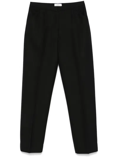 Totême Cropped Straight-leg Trousers In Black