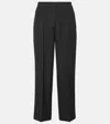 Totême Cropped Straight Pants In Black