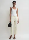 Totême Cropped Straight Trousers Ecru In Ecru