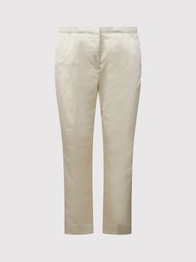Totême Cropped Straight Trousers In Nude & Neutrals