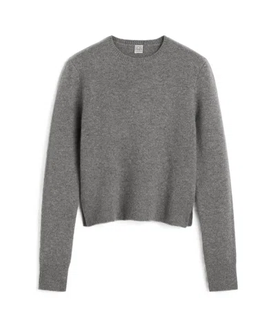 Totême Cropped Sweater In Gray