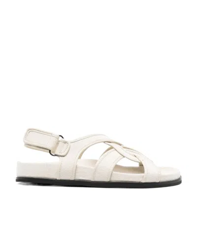 Totême Cross-strap Sandals In White