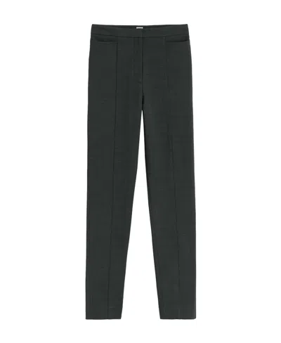Totême Cuff-slit Suit Trousers In Black