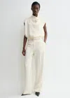 Totême Cuff-slit Trousers Macadamia In Macadamia