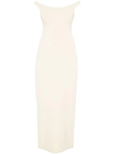 TOTÊME CURVED OFF-SHOULDER MAXI DRESS