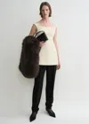 Totême Curved Off-shoulder Top Eggnog In Eggnog