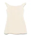 Totême Curved Off-shoulder Top Eggnog In White