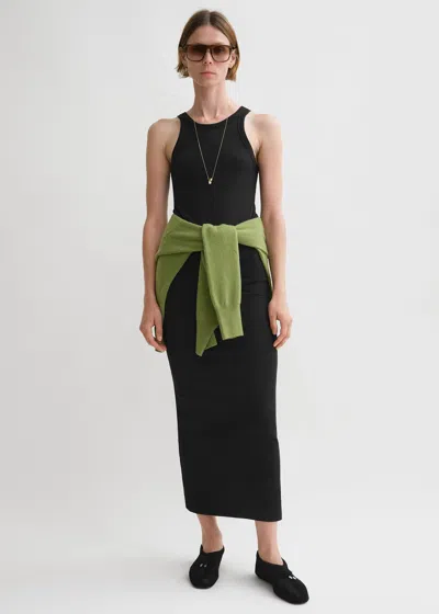 Totême Curved Rib Tank Dress Black