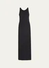 Totême Toteme Tank Dress In Sablé Viscose In Black