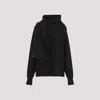 Totême Black Draped Sweater In Polyamid Blend Woman In Dark Grey