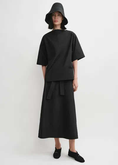 Totême Dart-neck Cotton Top Black