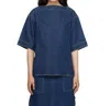 Totême Dart Neck Organic Cotton Denim Top In Blue