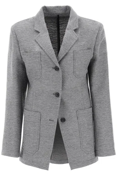 Totême Deconstructed Single-breasted Blazer In Grigio