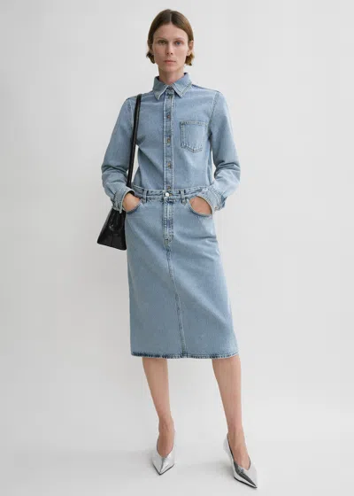 Totême Denim Midi Skirt Cool Blue