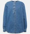 Totême Toteme Woman Denim Shirt Blue Size 6 Organic Cotton In Vibrant Blue