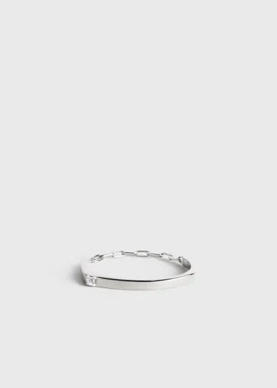 Totême Diamond Chain Ring 18kt White Gold In Metallic