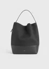 Totême Doublé Belted Tote Grey Melange In Grey Melange