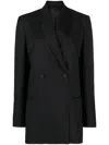 Totême Double-breasted Blazer In Black