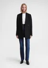 Totême Double-breasted Blazer Black In Black