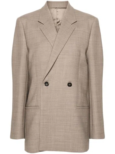 Totême Double-breasted Blazer In Nude
