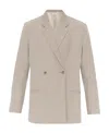 Totême Double-breasted Blazer In Nude