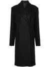 Totême Double-breasted Brushed Recycled-cashmere Coat In Grey