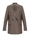 Totême Double-breasted Wool Blazer In Brown