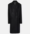 Totême Double-breasted Wool-blend Coat In Black