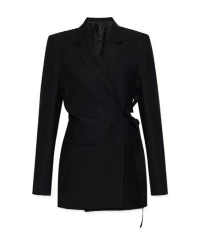Totême Double-breasted Wrap Blazer In Black