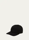 Totême Double Cashmere Ball Cap In Black