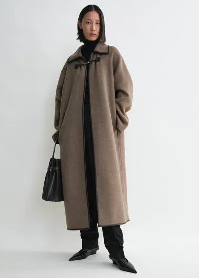 Totême Double Clasp Coat Oak Melange