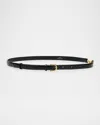 Totême Double Clasp Leather Belt In Croco 281