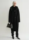 Totême Doublé Cocoon Coat Black In Black