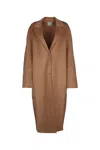 Totême Toteme Double Face Wool Cocoon Coat In Camel