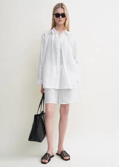 Totême Double Collar Shirt White
