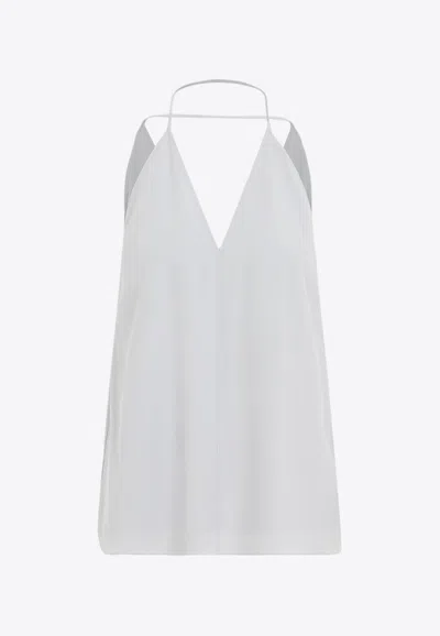 TOTÊME DOUBLE-HALTER SILK TOP