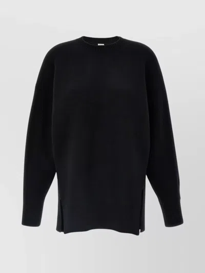 Totême 'double-knit' Sweater In Knitwear Design In Black