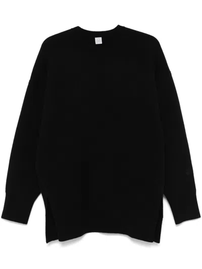 Totême Silk And Cashmere-blend Sweater In Black