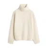 Totême Double-knit Turtleneck In Snow 007