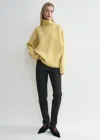 Totême Double-knit Turtleneck Soft Yellow In Soft Yellow